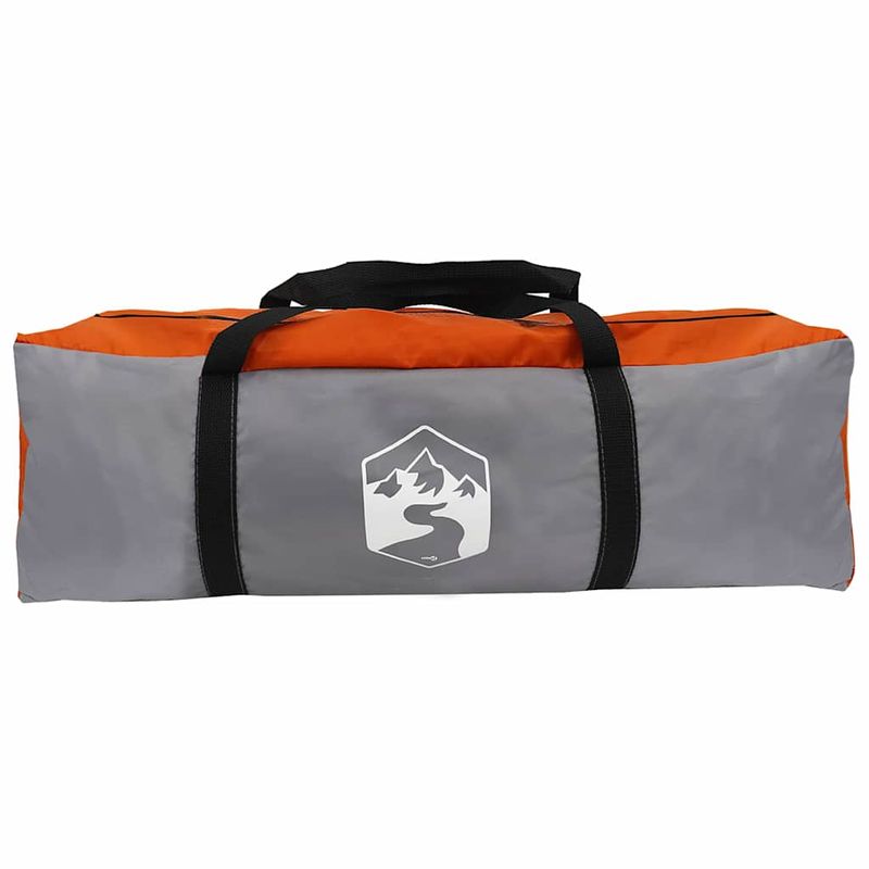Sport si Outdoor - Camping - Corturi camping - Cort cabina cu acoperis Gri si Portocalie 400 x 350 x 212 cm - Infinity.ro