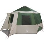 Sport si Outdoor - Camping - Corturi camping - Cort cabina cu acoperis Verde si alb 405 x 405 x 273 cm - Infinity.ro
