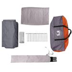 Sport si Outdoor - Camping - Corturi camping - Cort cabina cu acoperis Gri si Portocalie 400 x 350 x 212 cm - Infinity.ro