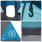 Sport si Outdoor - Camping - Corturi camping - Cort cabina cu acoperis Albastru si Gri 320 x 320 x 203 cm - Infinity.ro