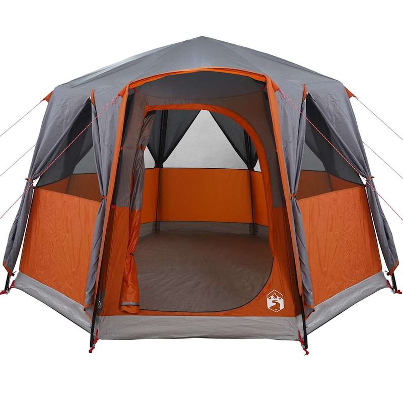 Sport si Outdoor - Camping - Corturi camping - Cort cabina cu acoperis Gri si Portocalie 320 x 320 x 203 cm - Infinity.ro