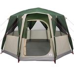 Sport si Outdoor - Camping - Corturi camping - Cort cabina cu acoperis Verde si alb 320 x 320 x 203 cm - Infinity.ro