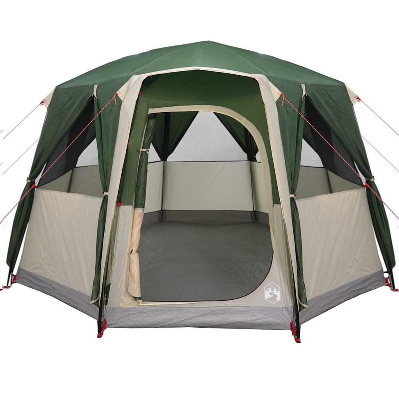 Sport si Outdoor - Camping - Corturi camping - Cort cabina cu acoperis Verde si alb 320 x 320 x 203 cm - Infinity.ro