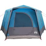 Sport si Outdoor - Camping - Corturi camping - Cort cabina cu acoperis Albastru si Gri 333 x 317 x 194 cm - Infinity.ro