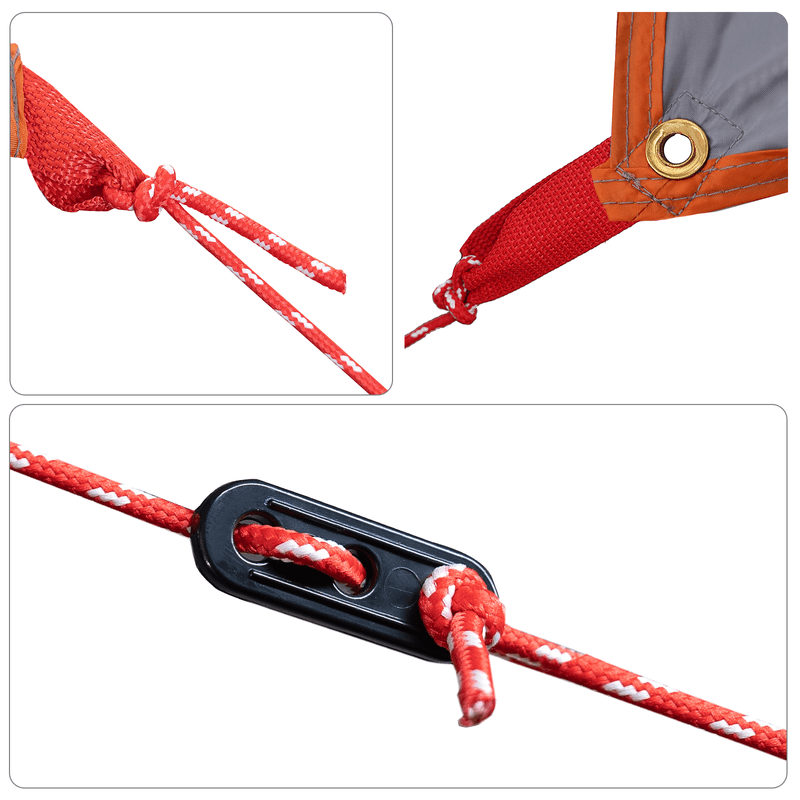 Sport si Outdoor - Camping - Accesorii corturi - Tarp rezistent la apa Gri si Portocalie 300 x 240 cm - Infinity.ro