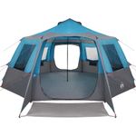 Sport si Outdoor - Camping - Corturi camping - Cort cabina cu acoperis Albastru si Gri 500 x 500 x 294 cm - Infinity.ro