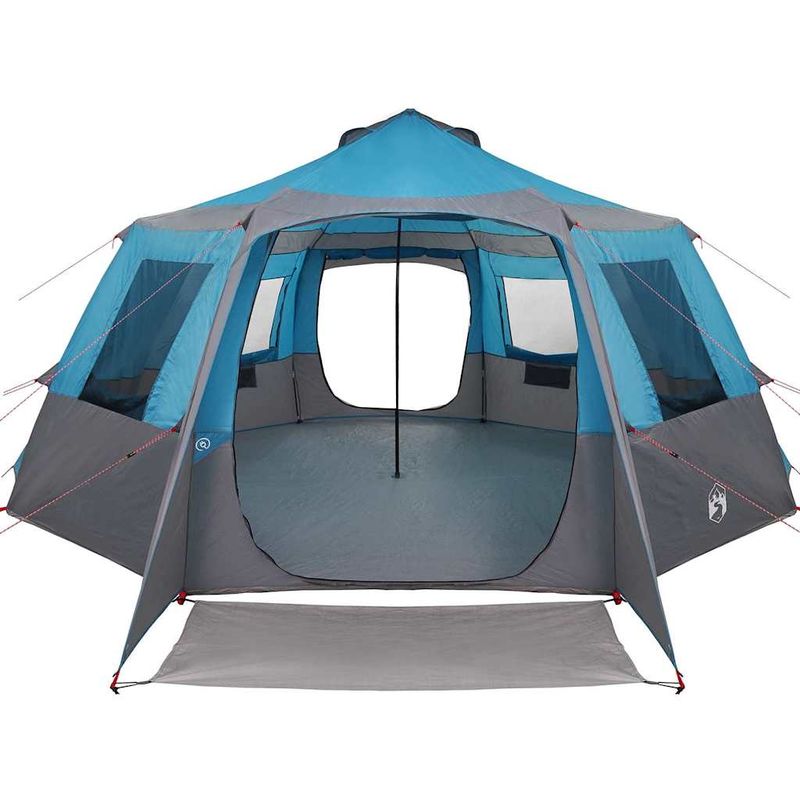 Sport si Outdoor - Camping - Corturi camping - Cort cabina cu acoperis Albastru si Gri 500 x 500 x 294 cm - Infinity.ro