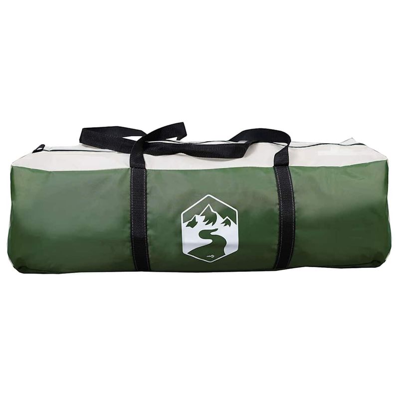 Sport si Outdoor - Camping - Corturi camping - Cort cabina cu acoperis Verde si alb 333 x 317 x 194 cm - Infinity.ro