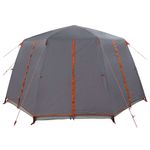 Sport si Outdoor - Camping - Corturi camping - Cort cabina cu acoperis Gri si Portocalie 425 x 396 x 222 cm - Infinity.ro