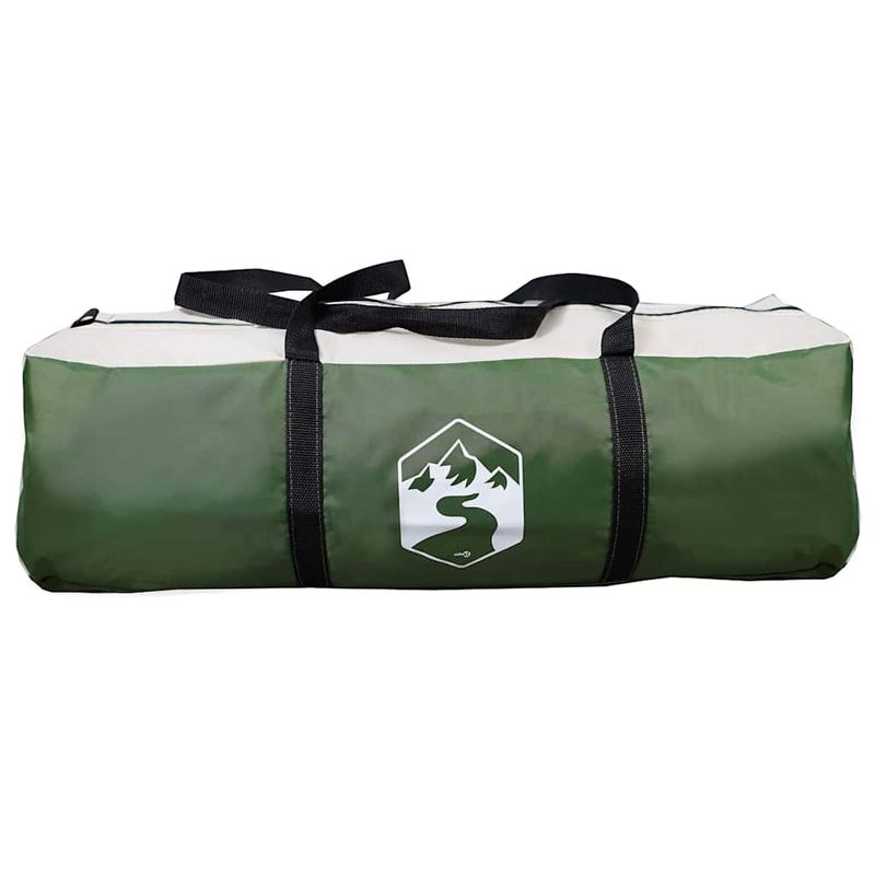 Sport si Outdoor - Camping - Corturi camping - Cort cabina cu acoperis cu depozitare Verde 425 x 396 x 222 cm - Infinity.ro