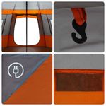 Sport si Outdoor - Camping - Corturi camping - Cort cabina cu acoperis Gri si Portocalie 500 x 500 x 294 cm - Infinity.ro