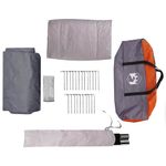 Sport si Outdoor - Camping - Corturi camping - Cort cabina cu acoperis Gri si Portocalie 425 x 396 x 222 cm - Infinity.ro