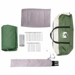 Sport si Outdoor - Camping - Corturi camping - Cort cabina cu acoperis cu depozitare Verde 425 x 396 x 222 cm - Infinity.ro