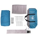 Sport si Outdoor - Camping - Corturi camping - Cort cabina cu acoperis albastru 425 x 396 x 222 cm - Infinity.ro