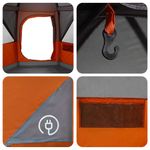 Sport si Outdoor - Camping - Corturi camping - Cort cabina cu acoperis Gri si Portocalie 425 x 396 x 222 cm - Infinity.ro