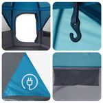 Sport si Outdoor - Camping - Corturi camping - Cort cabina cu acoperis albastru 425 x 396 x 222 cm - Infinity.ro