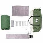 Sport si Outdoor - Camping - Corturi camping - Cort cabina cu acoperis cu depozitare Verde 400 x 350 x 212 cm - Infinity.ro