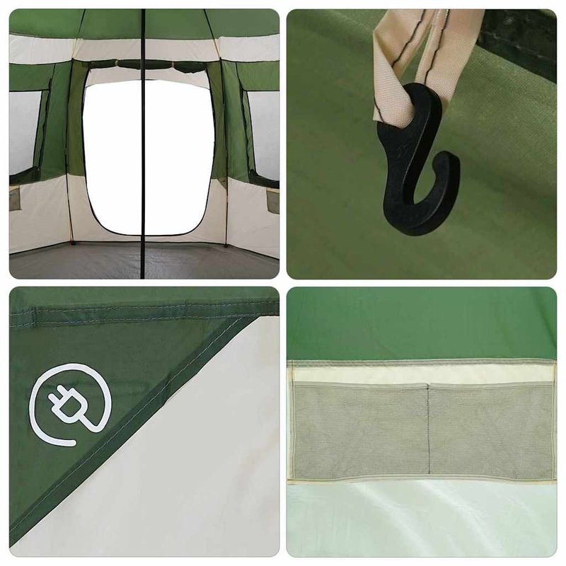 Sport si Outdoor - Camping - Corturi camping - Cort cabina cu acoperis Verde si gri 500 x 500 x 294 cm - Infinity.ro
