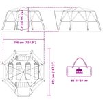 Sport si Outdoor - Camping - Corturi camping - Cort cabina cu acoperis cu depozitare Verde 425 x 396 x 222 cm - Infinity.ro