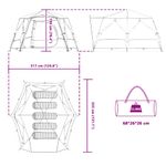 Sport si Outdoor - Camping - Corturi camping - Cort cabina cu acoperis Albastru si Gri 333 x 317 x 194 cm - Infinity.ro