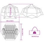 Sport si Outdoor - Camping - Corturi camping - Cort cabina cu acoperis Verde si gri 500 x 500 x 294 cm - Infinity.ro