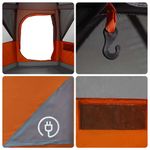 Sport si Outdoor - Camping - Corturi camping - Cort cabina cu acoperis Gri si Portocalie 320 x 320 x 203 cm - Infinity.ro