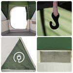 Sport si Outdoor - Camping - Corturi camping - Cort cabina cu acoperis Verde si alb 320 x 320 x 203 cm - Infinity.ro
