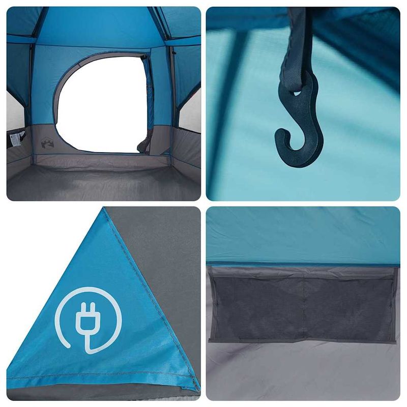 Sport si Outdoor - Camping - Corturi camping - Cort cabina cu acoperis albastru 400 x 350 x 212 cm - Infinity.ro