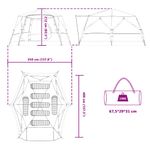 Sport si Outdoor - Camping - Corturi camping - Cort cabina cu acoperis albastru 400 x 350 x 212 cm - Infinity.ro