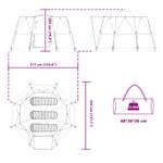 Sport si Outdoor - Camping - Corturi camping - Cort cabina cu acoperis Verde si alb 320 x 320 x 203 cm - Infinity.ro