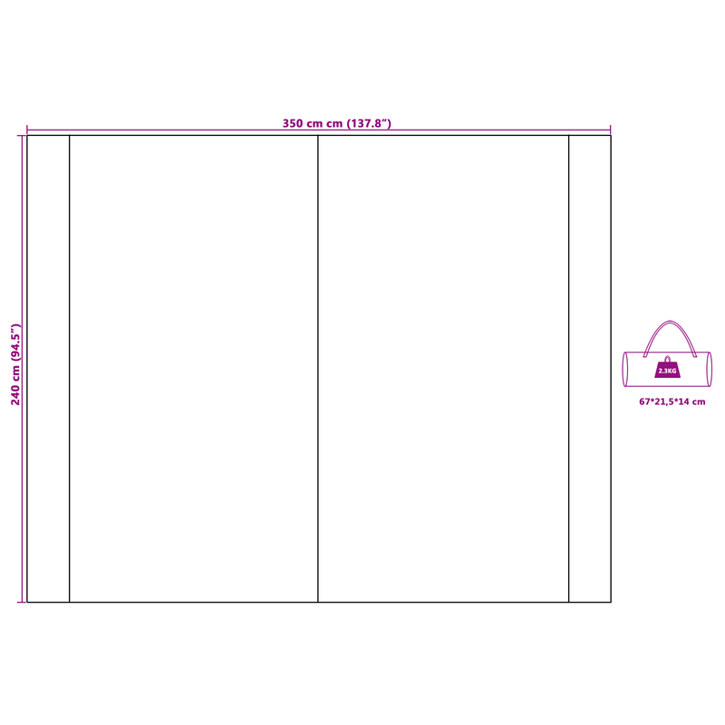 Sport si Outdoor - Camping - Copertine si adaposturi - Prelata rezistenta la apa 350 x 240 cm - Infinity.ro