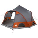 Sport si Outdoor - Camping - Corturi camping - Cort cu dome cu acoperis Gri si Portocalie 505 x 450 x 248 cm - Infinity.ro