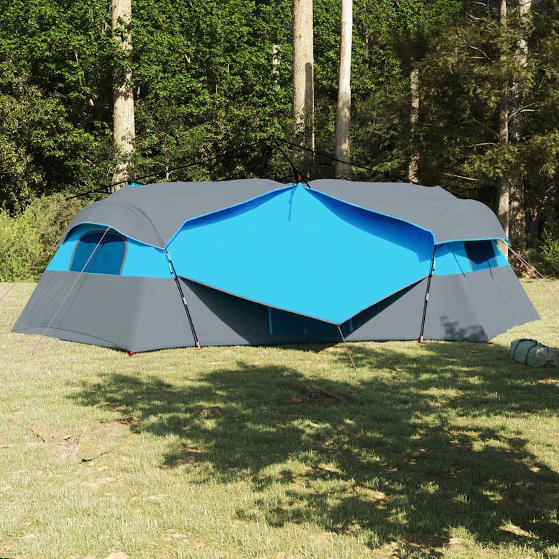 Sport si Outdoor - Camping - Corturi camping - Cort cu acoperis Altele cu aerisire de aer Albastru si Negru 520 x 520 x 190 cm - Infinity.ro