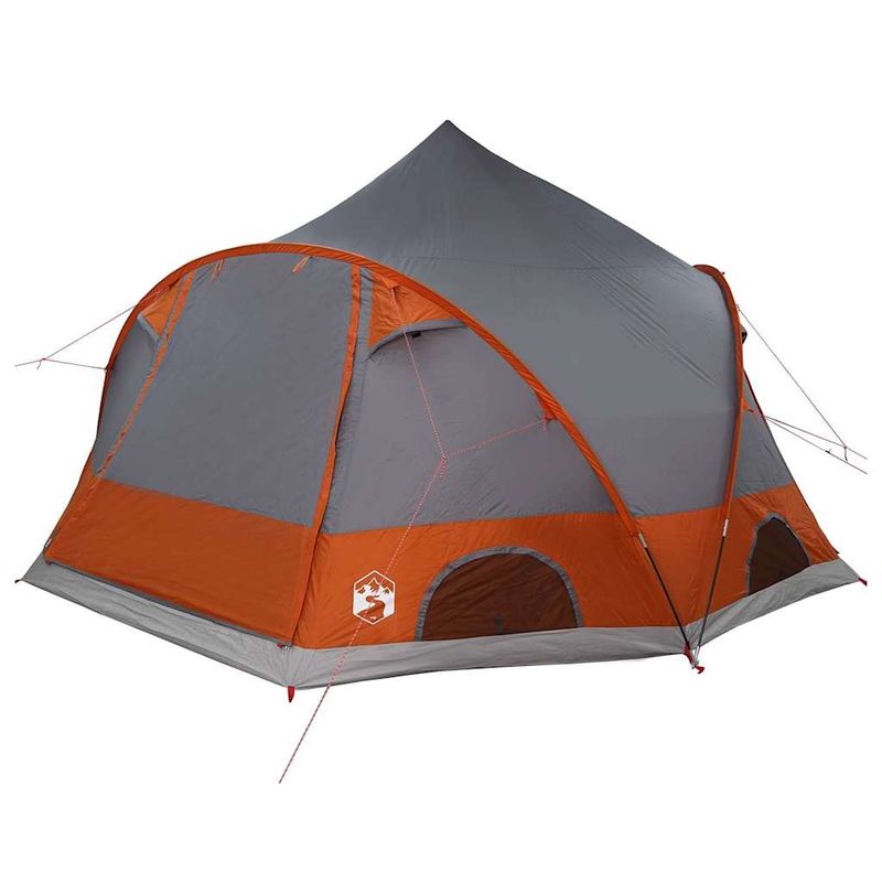 Sport si Outdoor - Camping - Corturi camping - Cort cu dome cu acoperis Gri si Portocalie 505 x 450 x 248 cm - Infinity.ro