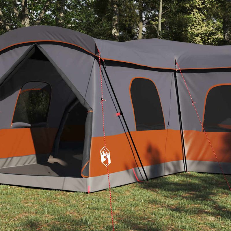 Sport si Outdoor - Camping - Corturi camping - Cort cu acoperis Gri si Portocalie 680 x 510 x 210 cm - Infinity.ro