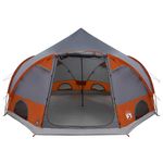 Sport si Outdoor - Camping - Corturi camping - Cort cu dome cu acoperis Gri si Portocalie 505 x 450 x 248 cm - Infinity.ro