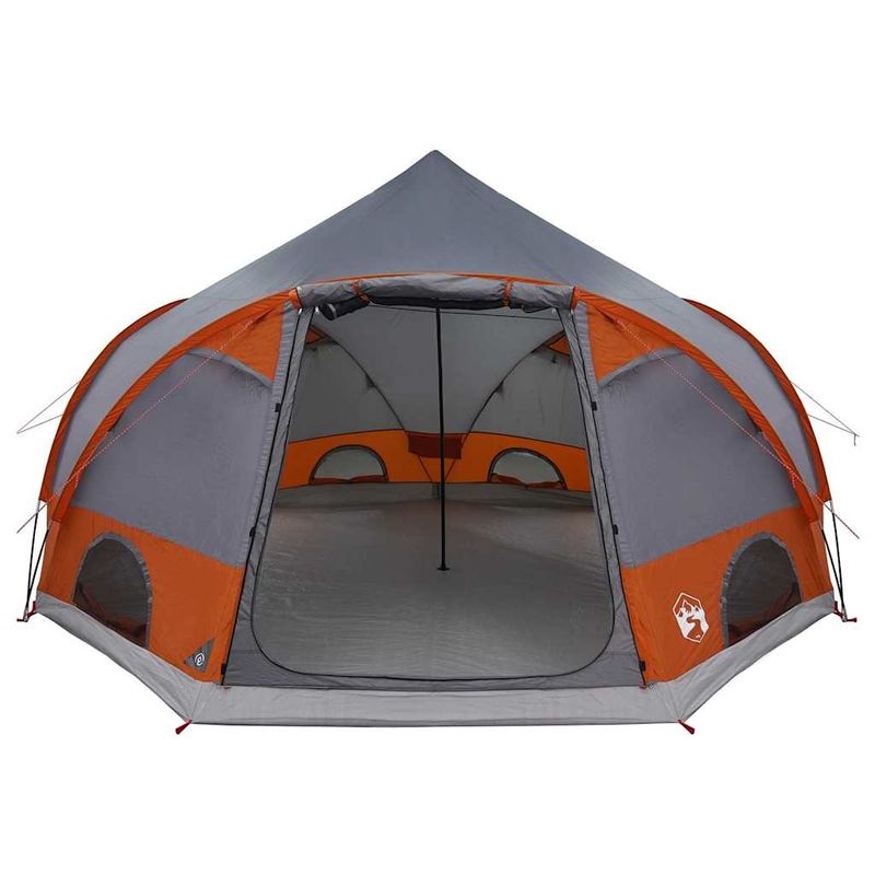 Sport si Outdoor - Camping - Corturi camping - Cort cu dome cu acoperis Gri si Portocalie 505 x 450 x 248 cm - Infinity.ro