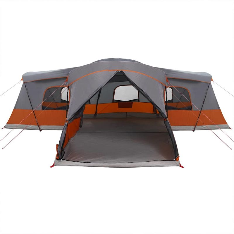 Sport si Outdoor - Camping - Corturi camping - Cort cu acoperis Gri si Portocalie 680 x 510 x 210 cm - Infinity.ro