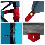 Sport si Outdoor - Camping - Corturi camping - Cort cu acoperis Altele cu aerisire de aer Albastru si Negru 291 x 291 cm - Infinity.ro