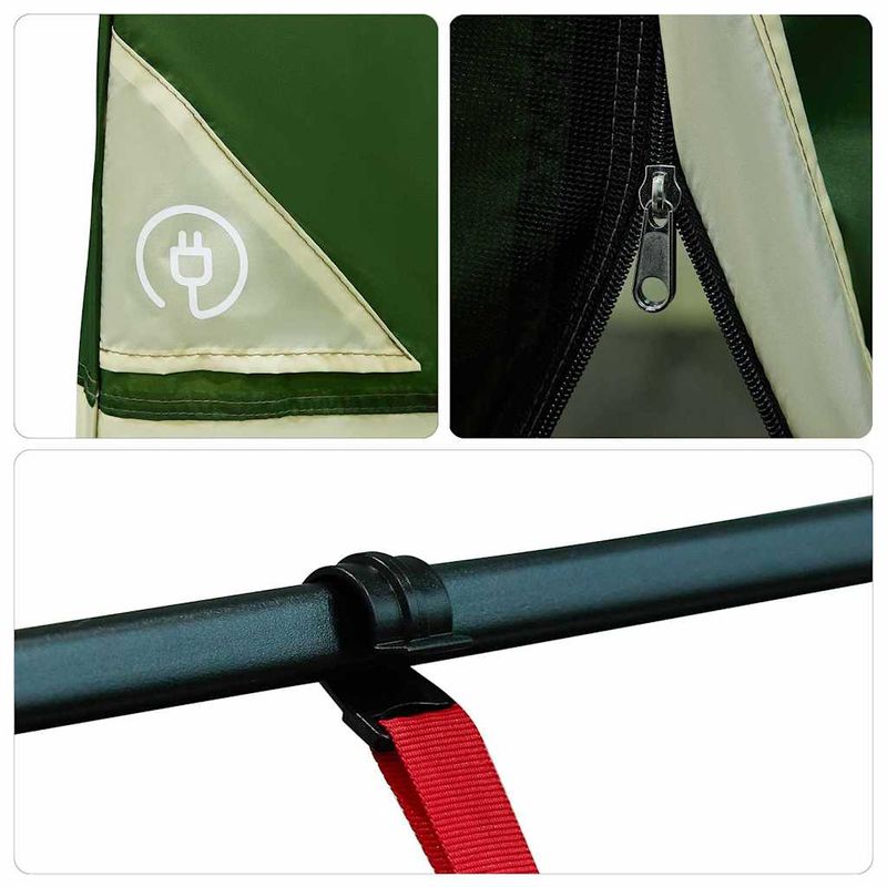 Sport si Outdoor - Camping - Corturi camping - Cort cu acoperis Altele Verde si Negru 280 x 220 x 176 cm - Infinity.ro