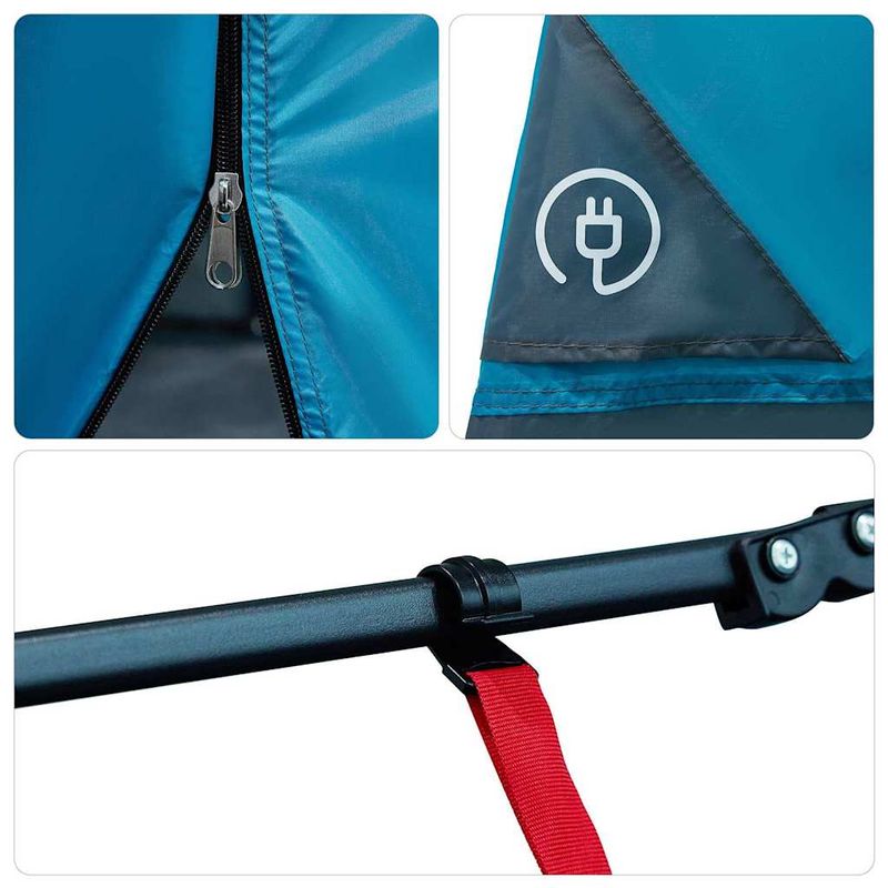 Sport si Outdoor - Camping - Corturi camping - Cort cu acoperis Altele cu aerisire de aer Albastru si Negru 291 x 291 cm - Infinity.ro