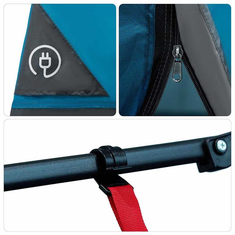 Sport si Outdoor - Camping - Corturi camping - Cort cu acoperis Altele cu aerisire de aer Albastru si Negru 520 x 520 x 190 cm - Infinity.ro