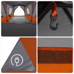 Sport si Outdoor - Camping - Corturi camping - Cort cu acoperis Gri si Portocalie 680 x 510 x 210 cm - Infinity.ro
