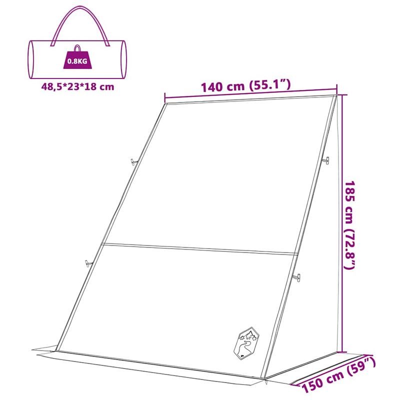 Sport si Outdoor - Camping - Corturi camping - Cort cu acoperis Altele cu aerisire de aer Verde si Negru 190 x 150 x 185 cm - Infinity.ro