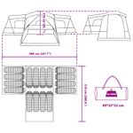 Sport si Outdoor - Camping - Corturi camping - Cort cu acoperis Gri si Portocalie 680 x 510 x 210 cm - Infinity.ro