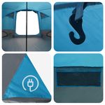 Sport si Outdoor - Camping - Corturi camping - Cort cu dome cu acoperis albastru 505 x 450 x 248 cm - Infinity.ro
