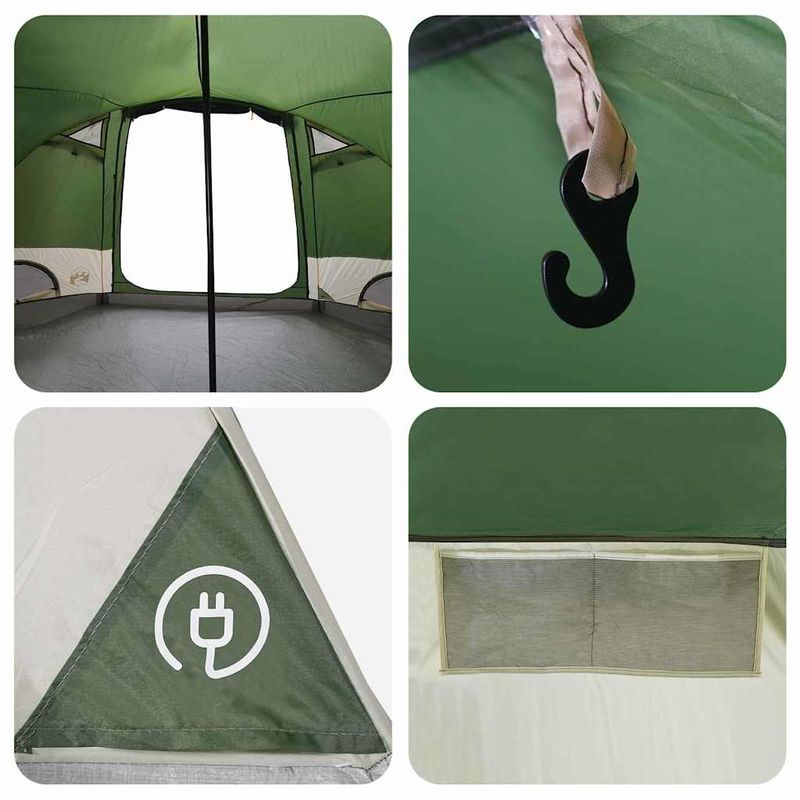 Sport si Outdoor - Camping - Corturi camping - Cort cu dome cu acoperis cu depozitare Verde 505 x 450 x 248 cm - Infinity.ro