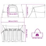Sport si Outdoor - Camping - Corturi camping - Cort cu acoperis Altele Gri si Portocaliu si Negru 280 x 220 x 176 cm - Infinity.ro