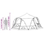 Sport si Outdoor - Camping - Corturi camping - Cort cu dome cu acoperis Gri si Portocalie 505 x 450 x 248 cm - Infinity.ro