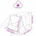 Sport si Outdoor - Camping - Corturi camping - Cort cu acoperis Altele Verde si Negru 285 x 255 x 245 cm Poliester - Infinity.ro